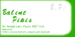 balint pipis business card